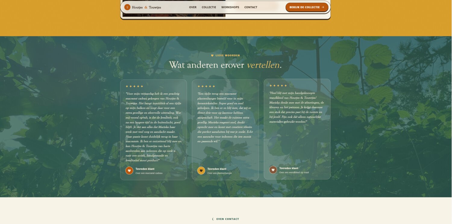 Detail van Houtjes & Touwtjes